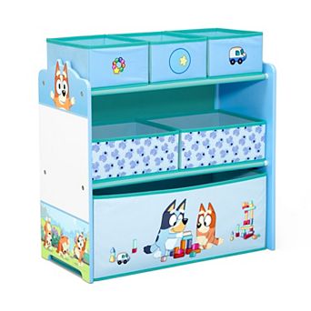 Delta Children Bluey 6 Bin Design & Store Toy Storage Organizer