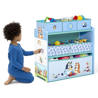 Delta Children Bluey 6 Bin Design & Store Toy Storage Organizer