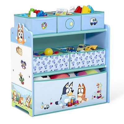 Delta Children Bluey 6 Bin Design Store Toy Storage Organizer