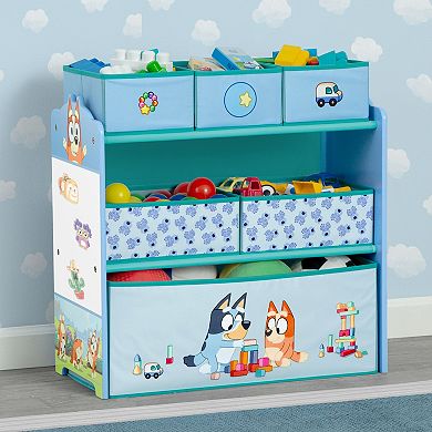 Delta Children Bluey 6 Bin Design & Store Toy Storage Organizer