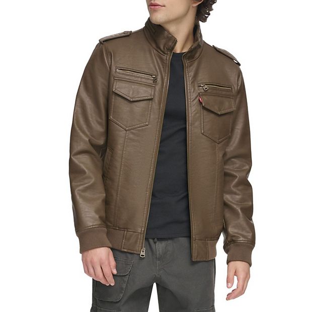Men's Levi's® Faux Leather Aviator Bomber Jacket
