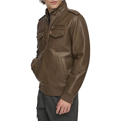 Men's Levi's® Faux Leather Aviator Bomber Jacket