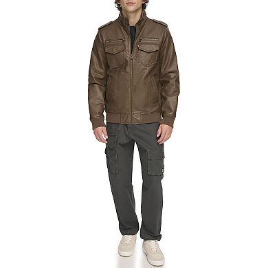 Men's Levi's® Faux Leather Aviator Bomber Jacket