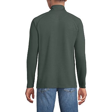 Big & Tall Lands' End Long Sleeve Hybrid Textured Quarter Zip Pullover