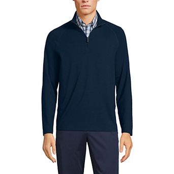 Big & Tall Lands' End Long Sleeve French Terry Quarter Zip Sweatshirt