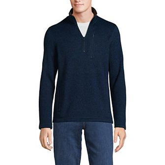 Big & Tall Lands' End Sweater Fleece Quarter Zip Pullover