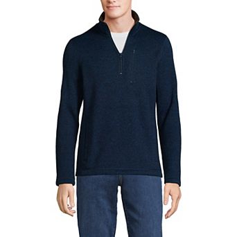 Big & Tall Lands' End Sweater Fleece Quarter Zip Pullover