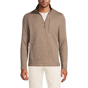 Big & Tall Lands' End Sweater Fleece Quarter Zip Pullover