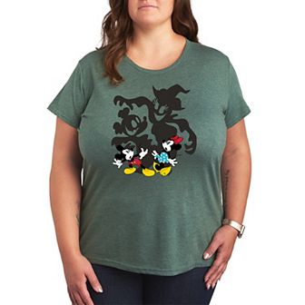 Disney's Mickey & Minnie Mouse Plus Size Halloween Shadows Graphic Tee