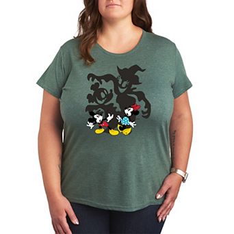 Disney's Mickey & Minnie Mouse Plus Size Halloween Shadows Graphic Tee
