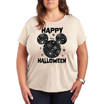 Disney's Mickey Mouse Plus Size Happy Halloween Spider Web Graphic Tee