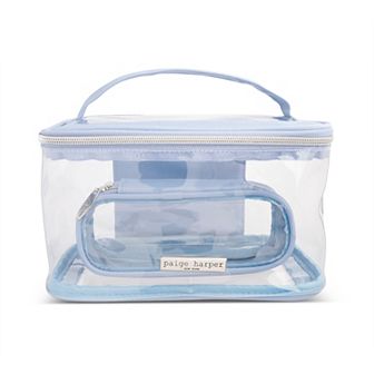 Paige Harper 2 pc Clear Cosmetic Bag Set