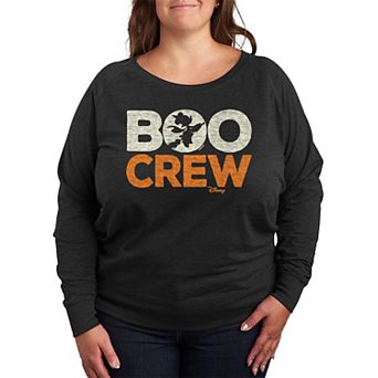 Disney's Mickey Mouse Plus Size Boo Crew French Terry Long Sleeve Tee
