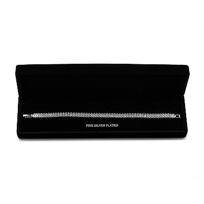 Danecraft Fine Silver Plated Cubic Zirconia Tennis Bracelet