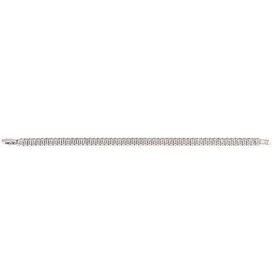 Danecraft Fine Silver Plated Cubic Zirconia Tennis Bracelet