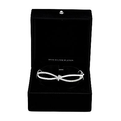 Danecraft Silver Tone Cubic Zirconia Knotted Bangle Bracelet