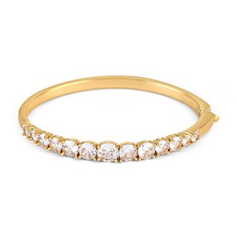 Danecraft Fine Gold Plated Cubic Zirconia Bangle Bracelet