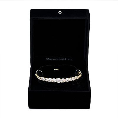 Danecraft Fine Gold Plated Cubic Zirconia Bangle Bracelet