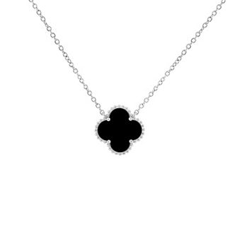 PRIMROSE Fine Silver Plated Clover Necklace