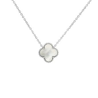 PRIMROSE Fine Silver Plated Clover Necklace
