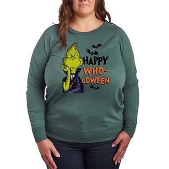 Plus Size Dr. Seuss Happy WhoLoween French Terry Long Sleeve Tee