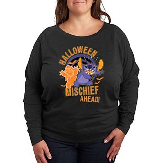 Disney's Lilo & Stitch Plus Size Halloween Mischief French Terry Long Sleeve Tee