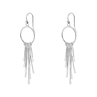 PRIMROSE Graduated Paddle Fringe Drop Earrings