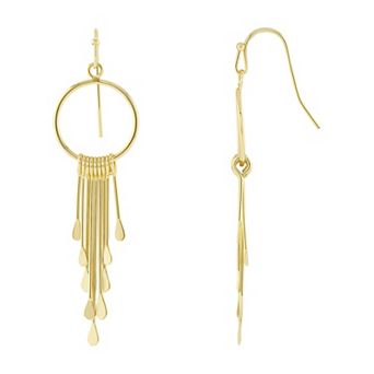 PRIMROSE Graduated Paddle Fringe Drop Earrings