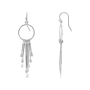 PRIMROSE Graduated Paddle Fringe Drop Earrings
