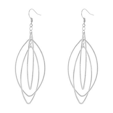 PRIMROSE Textured Marquise Shape Orbital Drop Earrings