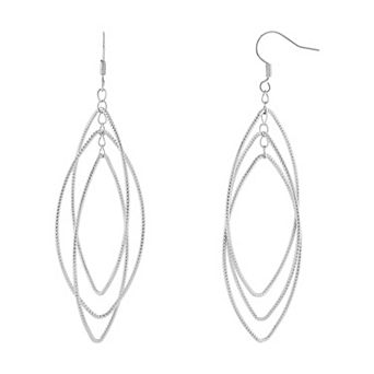 PRIMROSE Textured Marquise Shape Orbital Drop Earrings