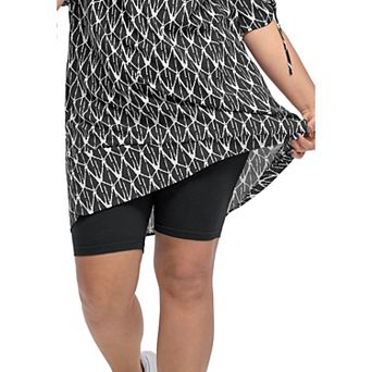ellos Plus Size Stretch Knit Bike Shorts