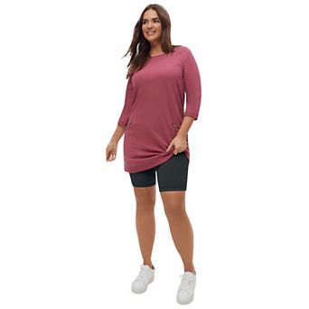 ellos Plus Size Cotton Spandex Bike Shorts