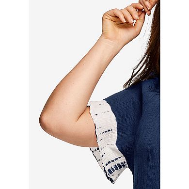 ellos Plus Size Tie-Dye Gauze Tunic