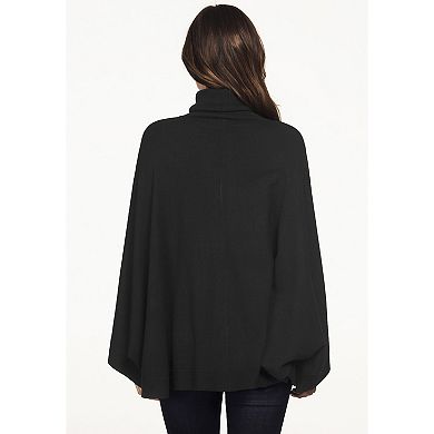 ellos Plus Size Turtleneck Poncho Sweater