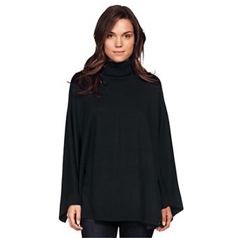 ellos Plus Size Turtleneck Poncho Sweater
