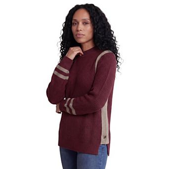 Ellos Plus Size Side Stripe Mockneck Sweater
