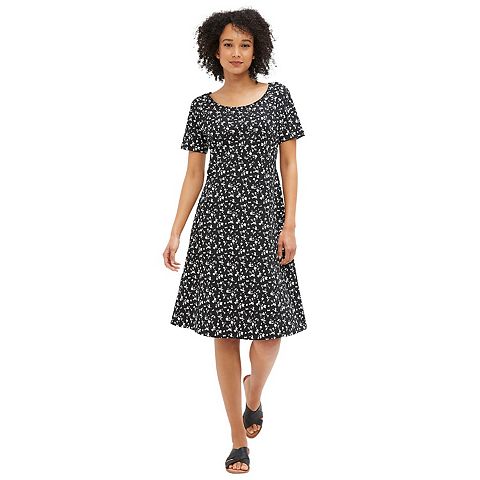 Женские платья Ellos Plus Size Short Sleeve Fit & Flare Knit Dress
