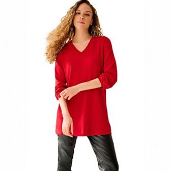 ellos Plus Size V-Neck Sweater Tunic