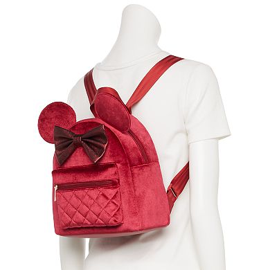 Disney's Minnie Mouse Velvet 3D Ears & Bow Mini Backpack