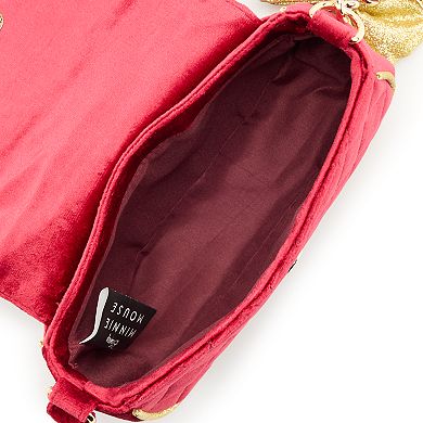 Disney's Minnie Mouse Velvet Quilted Crossbody Bag
