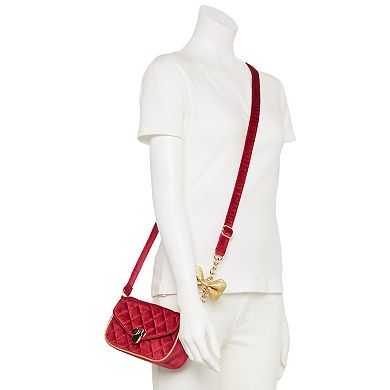 Disney's Minnie Mouse Velvet Quilted Crossbody Bag