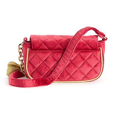 Disney's Minnie Mouse Velvet Quilted Crossbody Bag