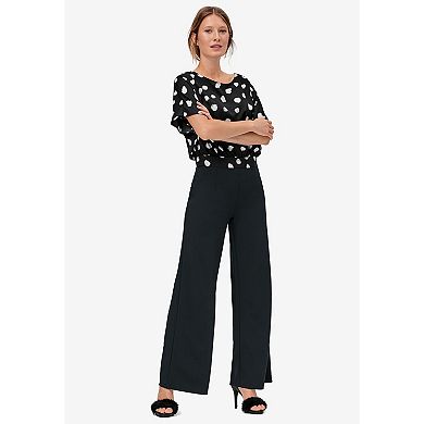 ellos Plus Size Wide Leg Soft Pants