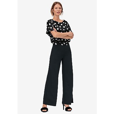 ellos Plus Size Wide Leg Soft Pants
