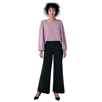 ellos Plus Size Wide Leg Soft Pants