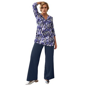 ellos Plus Size Wide Leg Soft Pants