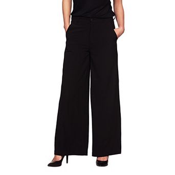 ellos Plus Size Woven Wide Leg Pants