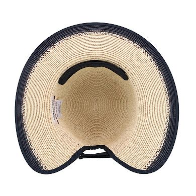 Karen Keith Women's Toyo Braid Sun Hat With Ponytail Opening In Back