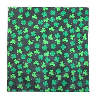 St. Patricks Day Shamrock Print Holiday Bandana